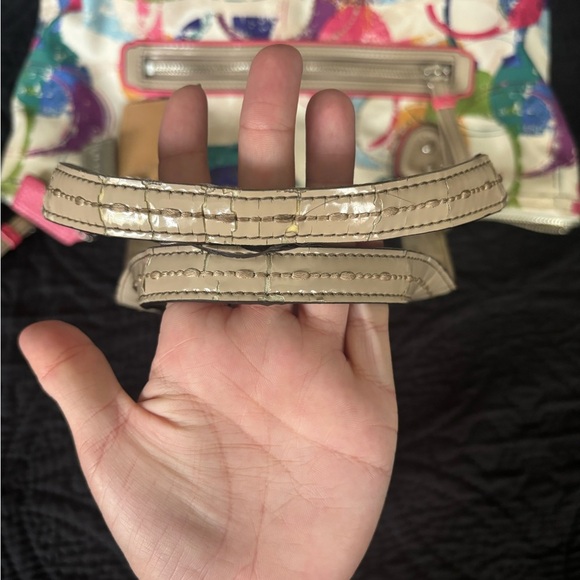 Coach Multicolor Print Shoulder Bag with Zip Closure - Picture 9 of 9